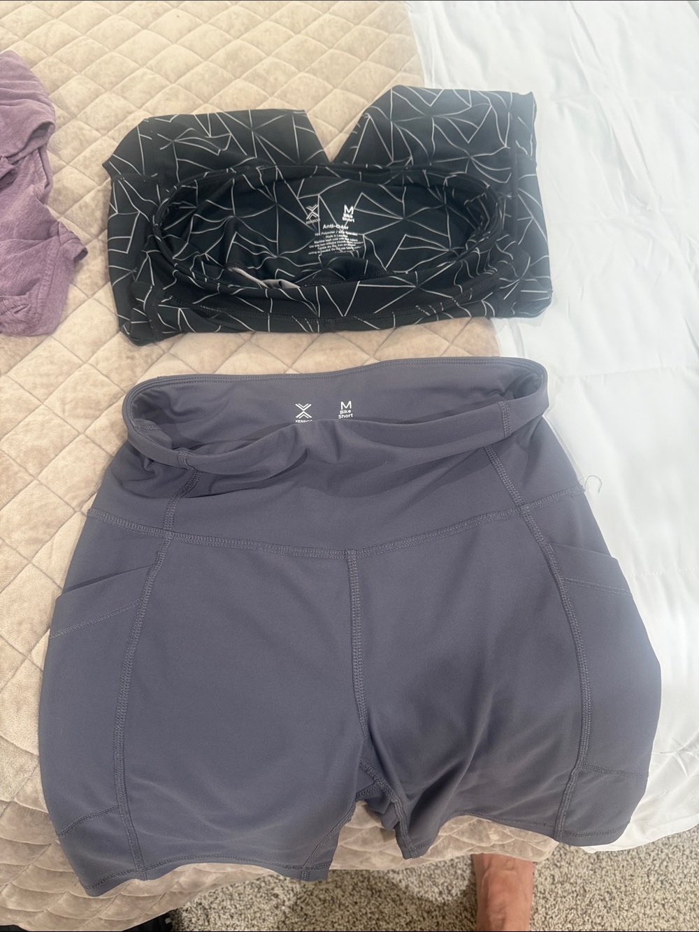 Xersion Women's Athletic Shorts in Charcoal Gray with Side Pockets